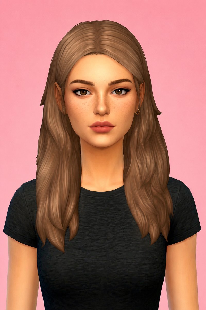 Caitlyn Hair custom content (CC) for Sims 4 by aharris00britney