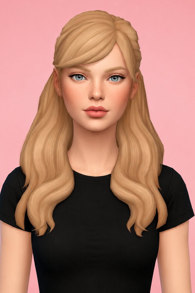 Cami Hair custom content (CC) for Sims 4 by aharris00britney