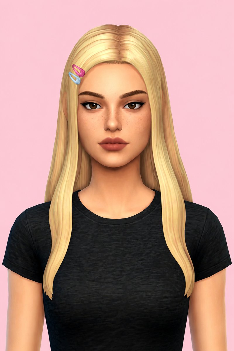 Carmen Hair custom content (CC) for Sims 4 by aharris00britney