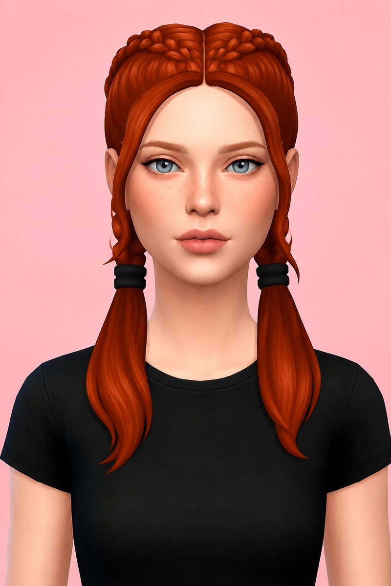 Caroline Hair custom content (CC) for Sims 4 by aharris00britney