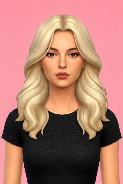 Carrie Hair custom content (CC) for Sims 4 by aharris00britney