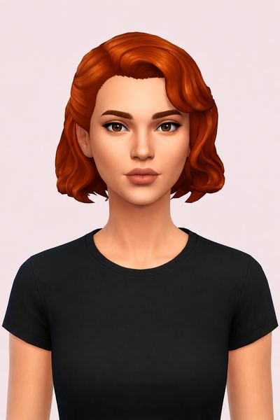 Clementine Hair custom content (CC) for Sims 4 by aharris00britney