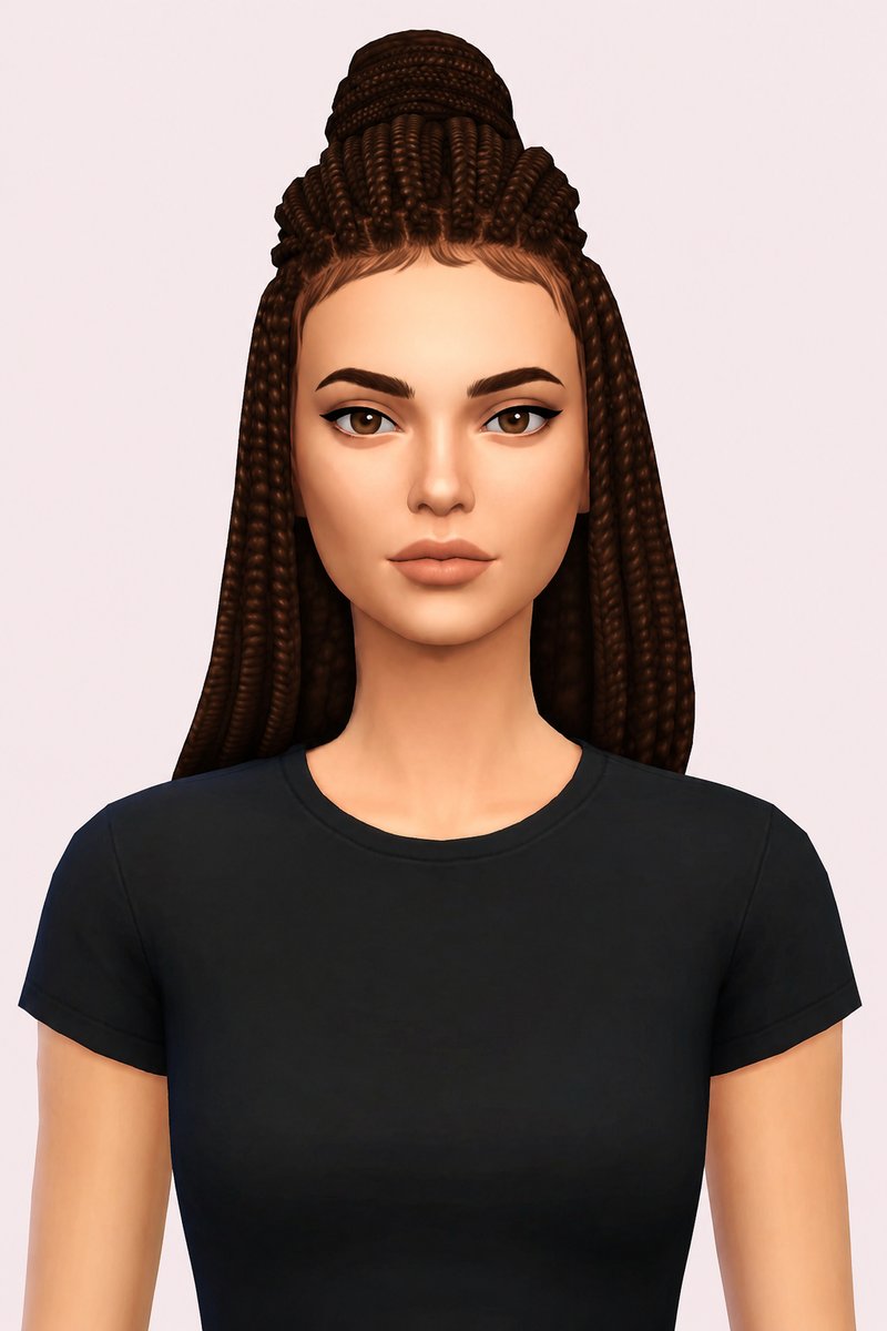 Dahlia Hair custom content (CC) for Sims 4 by aharris00britney