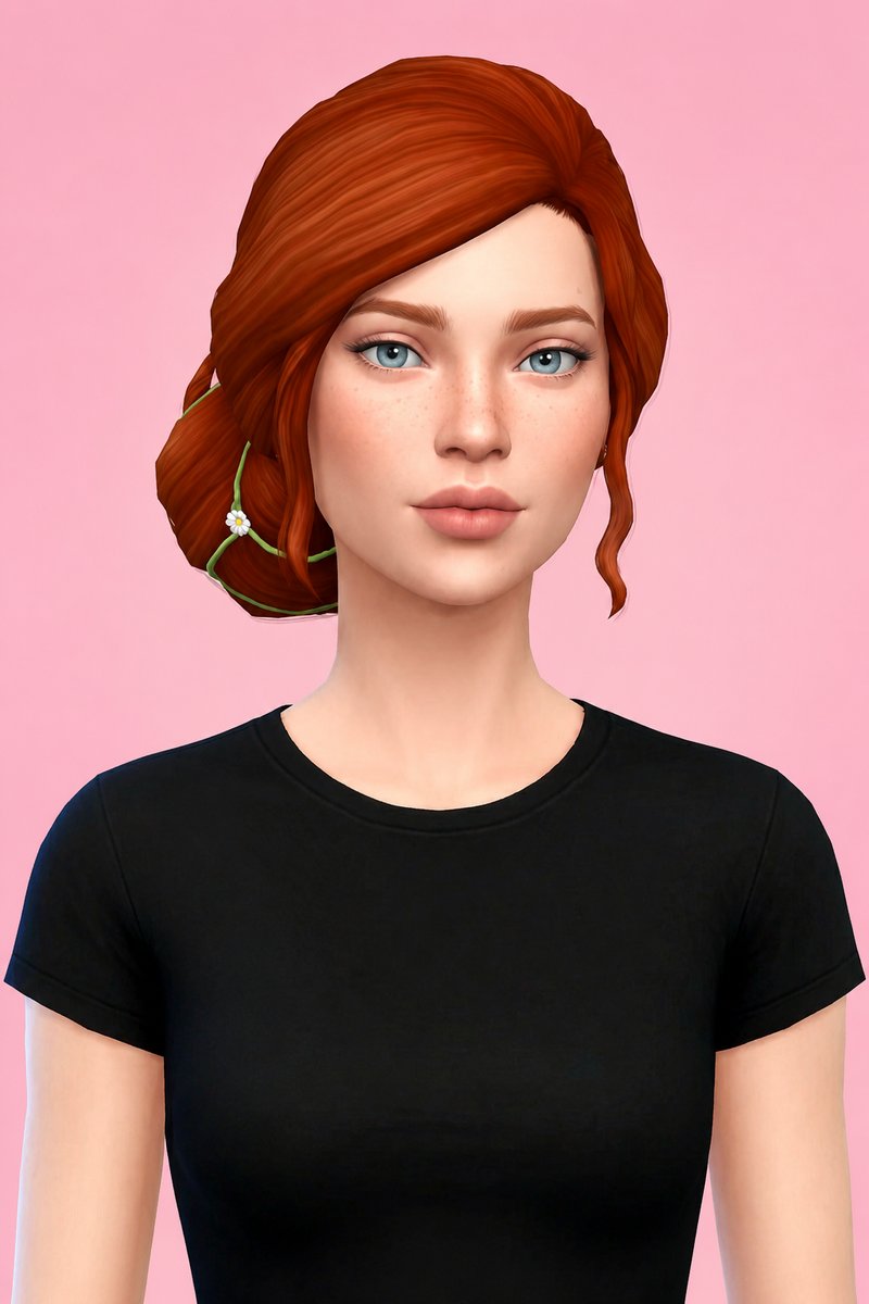 Daisy Hair custom content (CC) for Sims 4 by aharris00britney