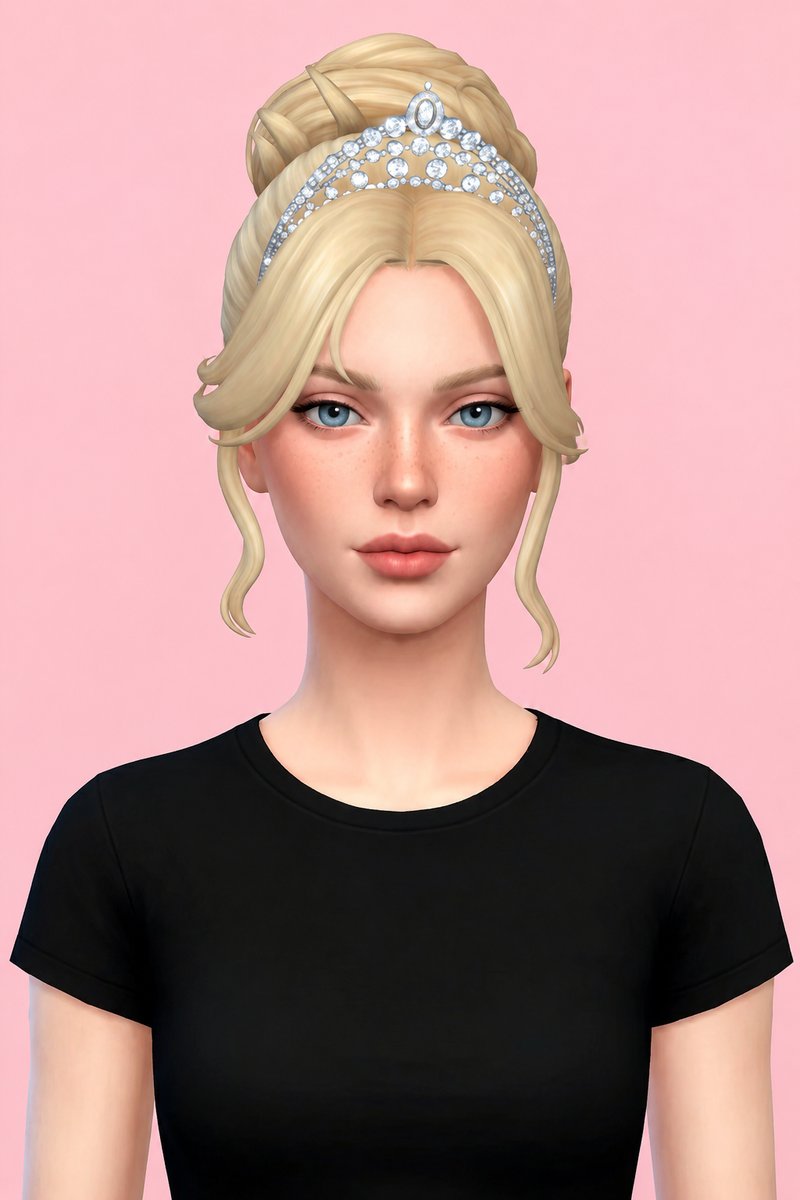 Diana Hair custom content (CC) for Sims 4 by aharris00britney