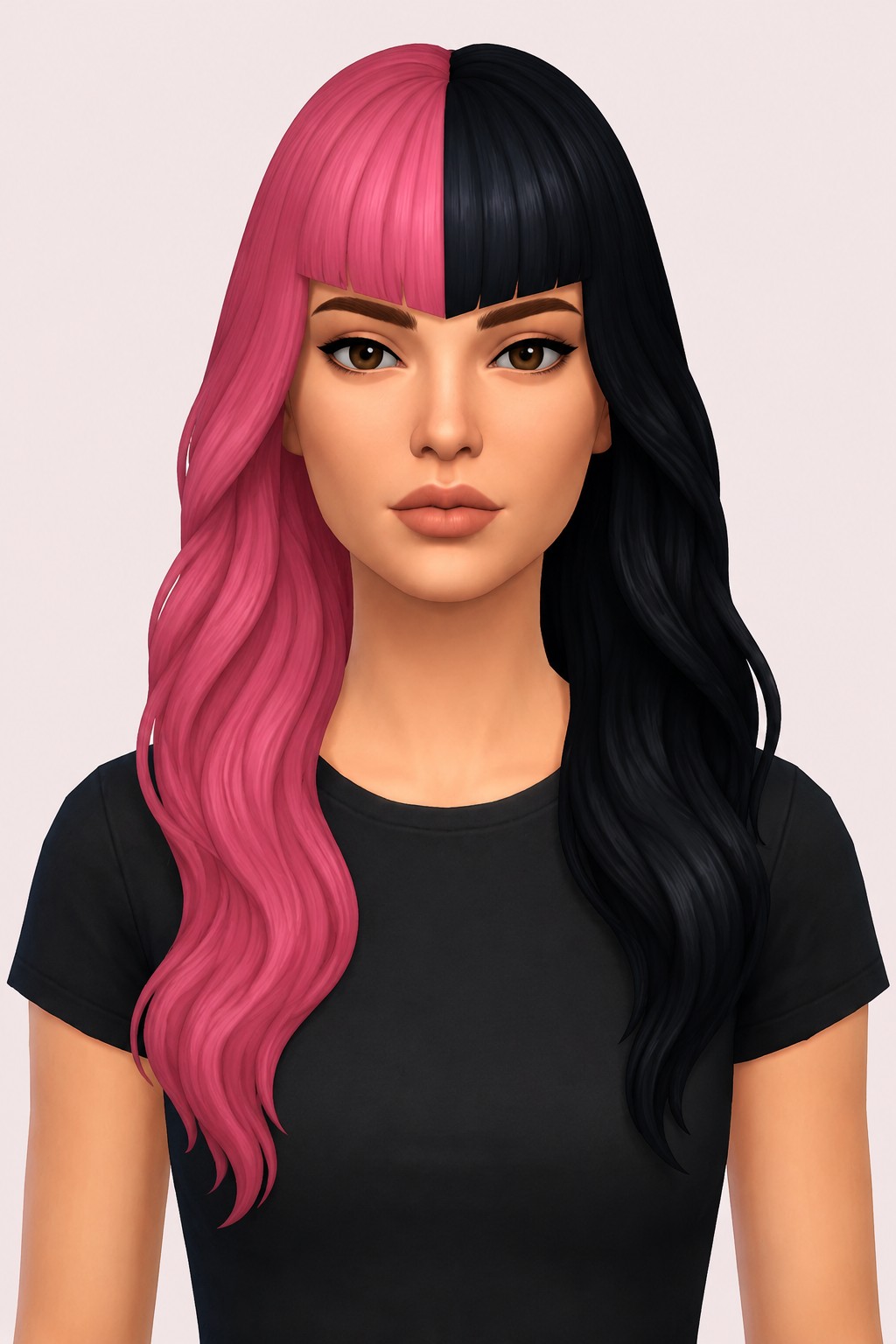 Draculaura Hair custom content (CC) for Sims 4 by aharris00britney