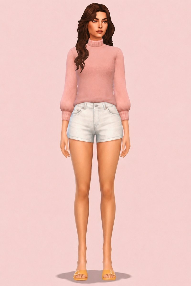 Cora Sweater custom content (CC) for Sims 4 by aharris00britney