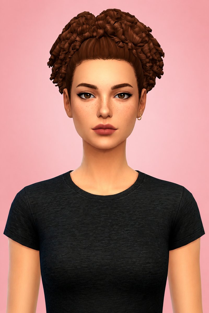 Elodie Hair custom content (CC) for Sims 4 by aharris00britney