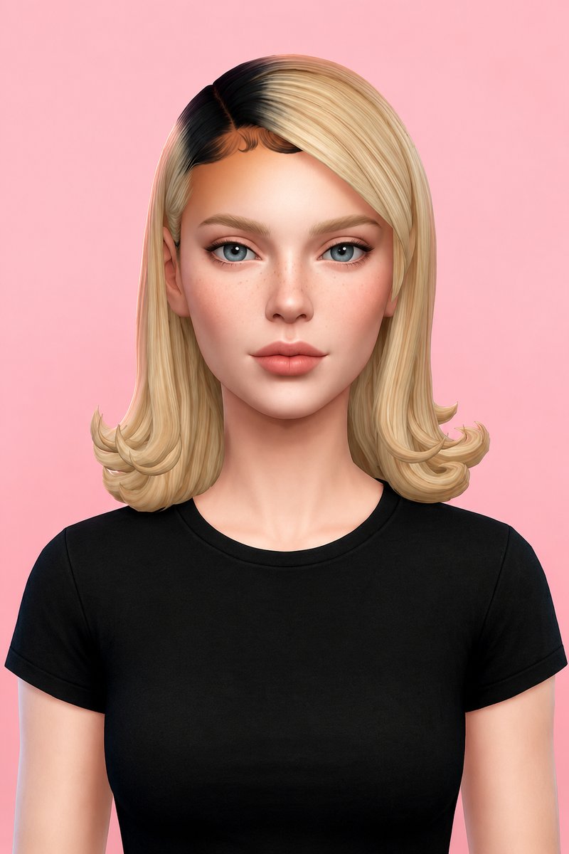 Esme Hair custom content (CC) for Sims 4 by aharris00britney