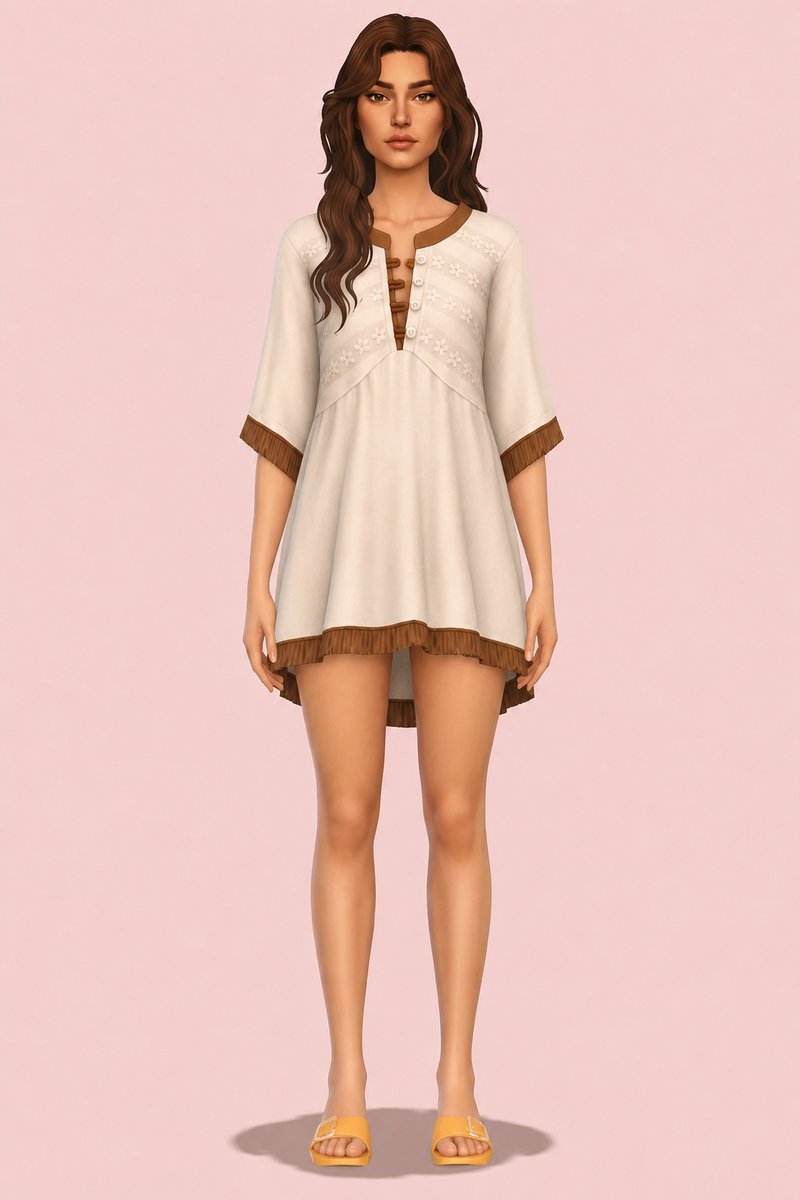 Kairi Dress custom content (CC) for Sims 4 by huien