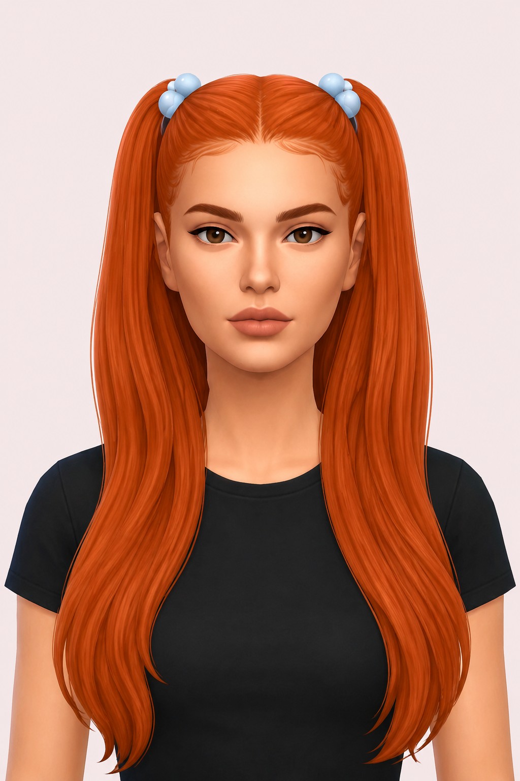 Fae Hair Pigtails custom content (CC) for Sims 4 by aharris00britney