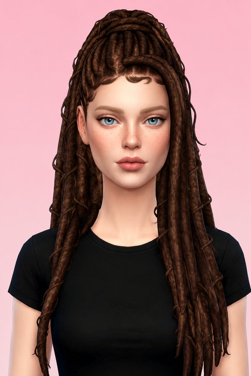 Gia Hair custom content (CC) for Sims 4 by aharris00britney