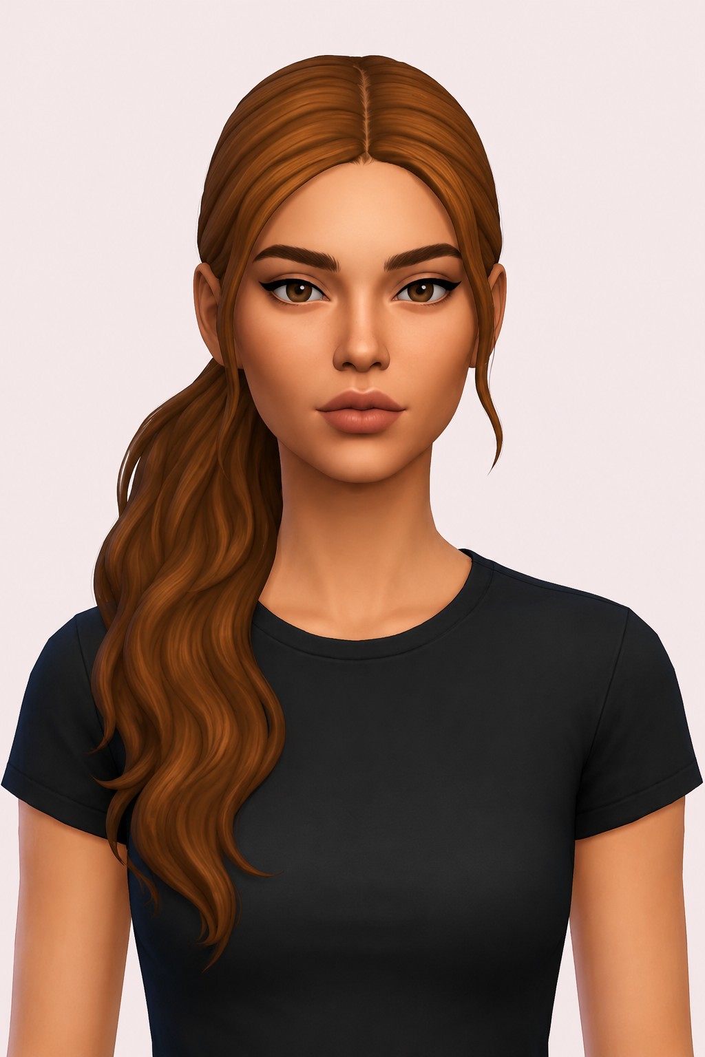 Hannah Hair custom content (CC) for Sims 4 by aharris00britney