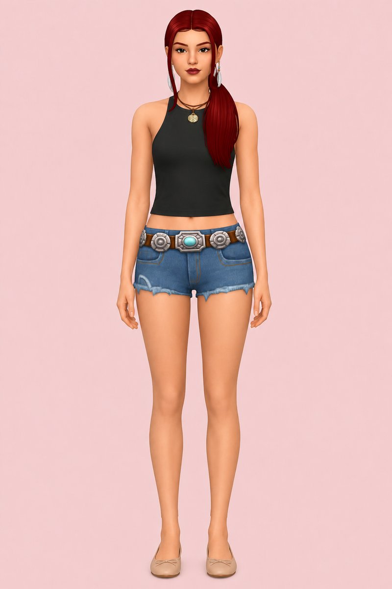 Norah Shorts custom content (CC) for Sims 4 by huien