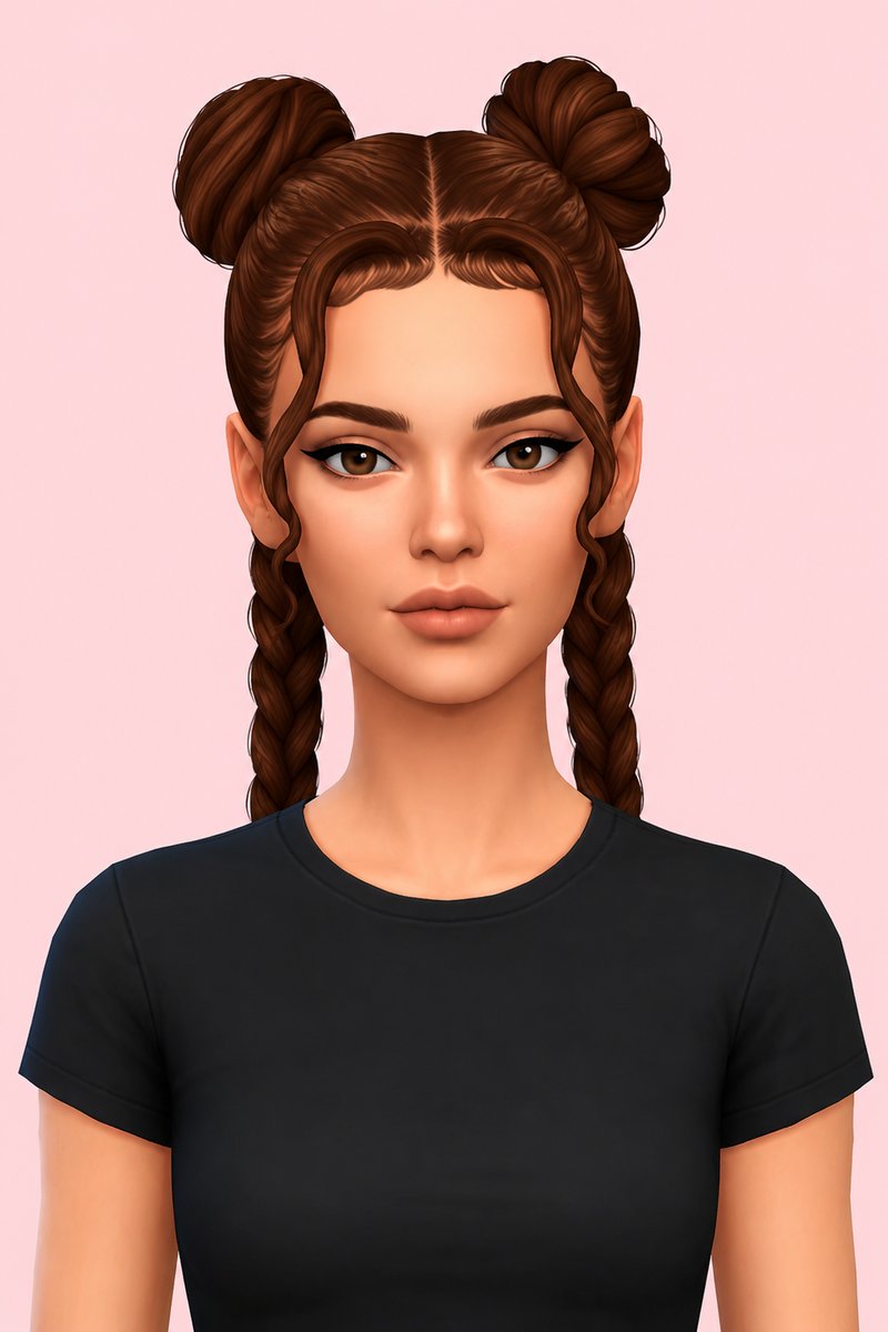 Jade Hair custom content (CC) for Sims 4 by aharris00britney