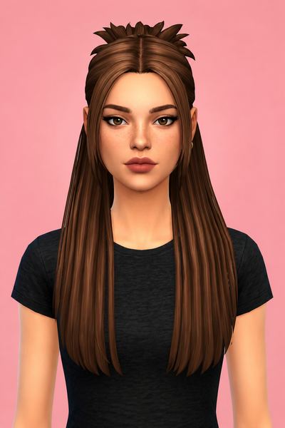 Janis Hair custom content (CC) for Sims 4 by aharris00britney