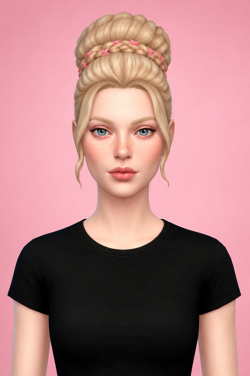 Josephine Hair custom content (CC) for Sims 4 by aharris00britney