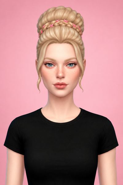 Josephine Hair custom content (CC) for Sims 4 by aharris00britney
