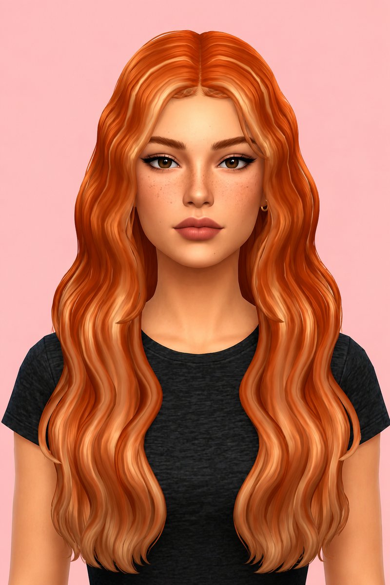 Kalei Hair custom content (CC) for Sims 4 by aharris00britney