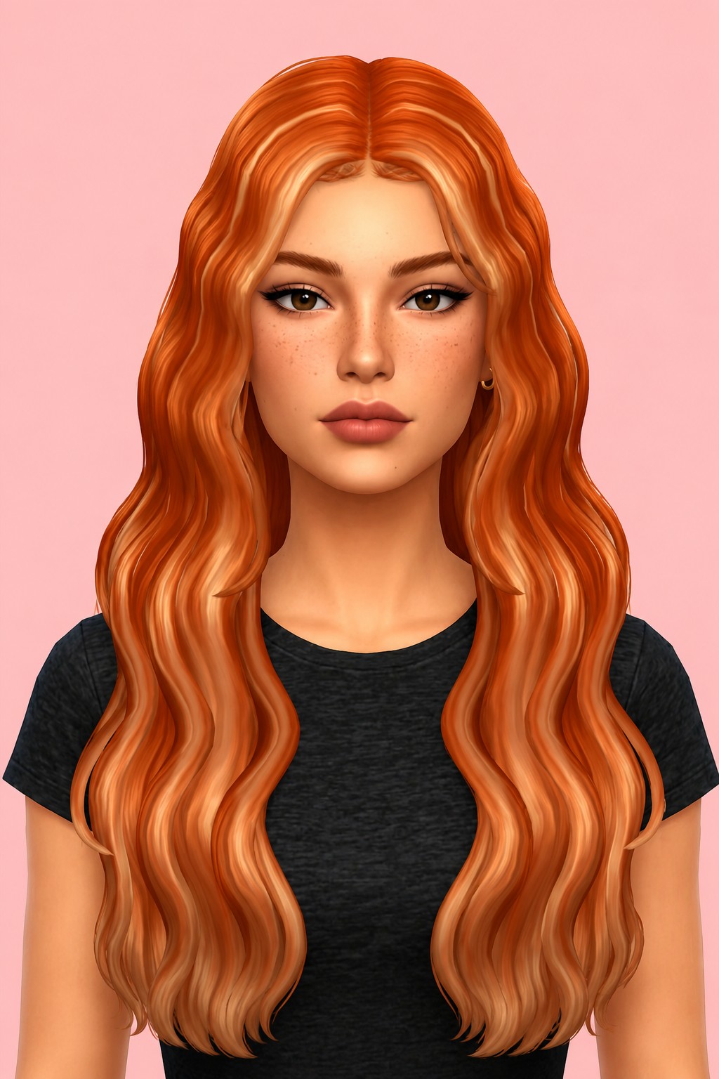 Kalei Hair custom content (CC) for Sims 4 by aharris00britney