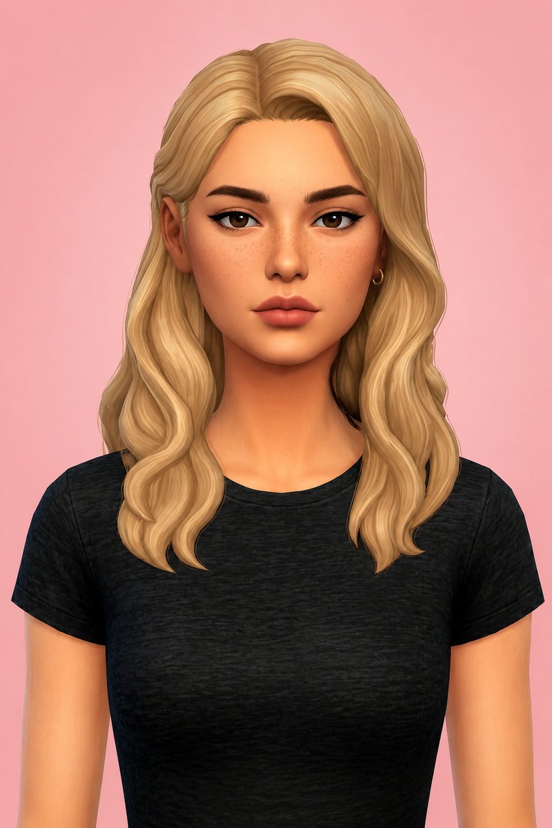 Karley Hair custom content (CC) for Sims 4 by aharris00britney