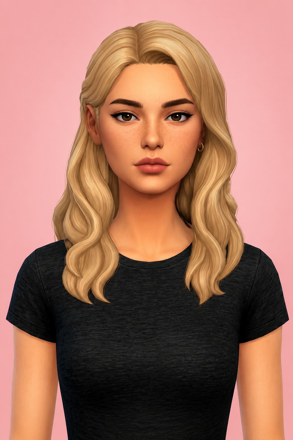 Karley Hair custom content (CC) for Sims 4 by aharris00britney
