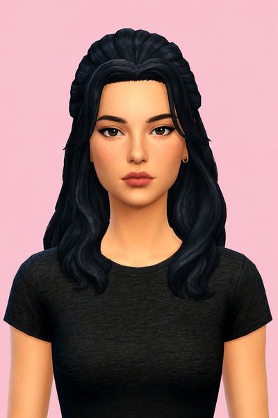 Kelsey Hair custom content (CC) for Sims 4 by aharris00britney