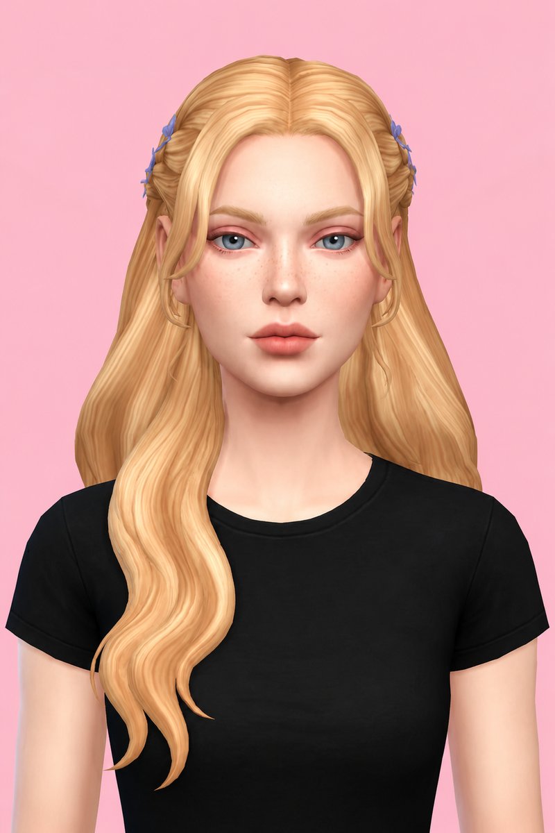 Kenna Hair custom content (CC) for Sims 4 by aharris00britney