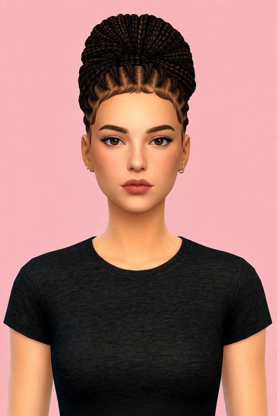 Kiara Hair custom content (CC) for Sims 4 by aharris00britney