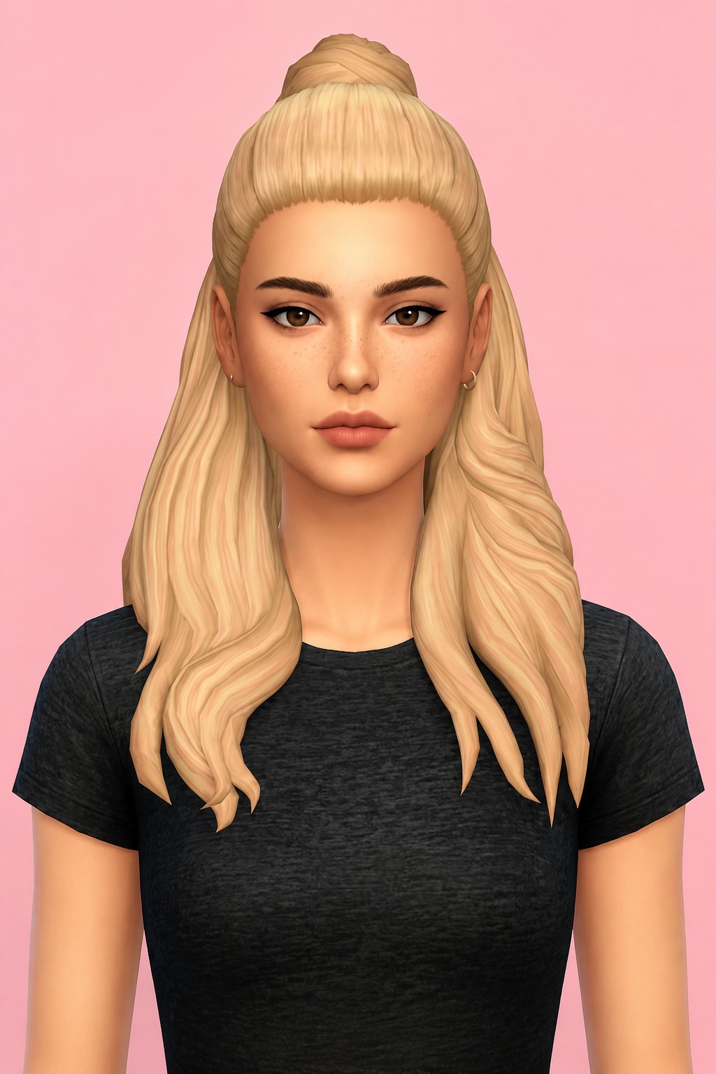 Kim Hair V1 custom content (CC) for Sims 4 by aharris00britney